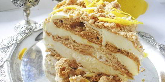 Торт-мороженое с лимонным кремом