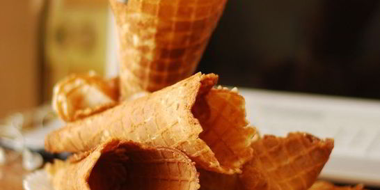 Вафельные рожки для мороженого