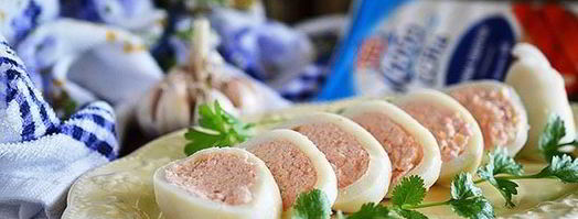 кальмар, фаршированный крабовым муссом. Шаг 8