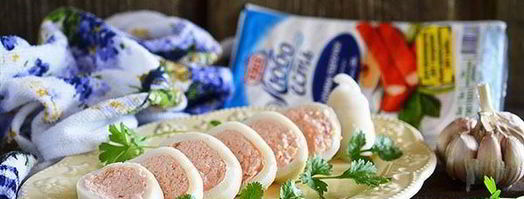 кальмар, фаршированный крабовым муссом. Шаг 9