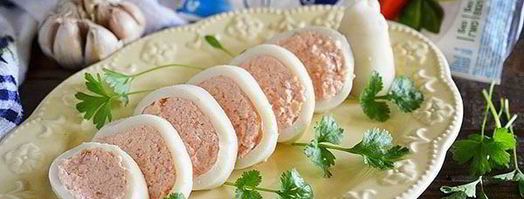 кальмар, фаршированный крабовым муссом. Шаг 10