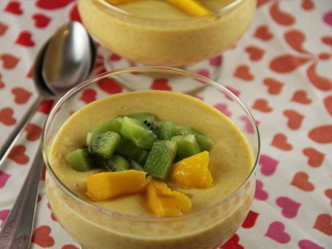 Рецепт легкого крема-мусса из манго с рикоттой