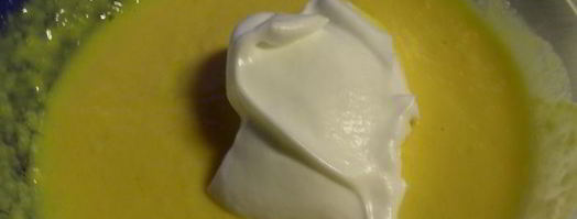 легкий крем-мусс из манго с рикоттой. Шаг 4