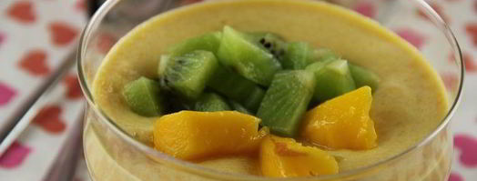 легкий крем-мусс из манго с рикоттой. Шаг 5