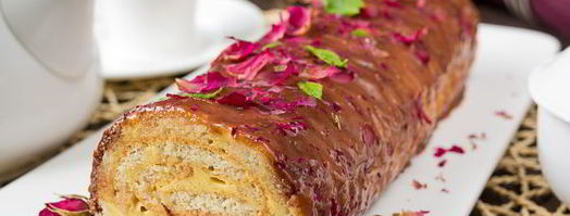 миндальный рулет с манговым муссом. Шаг 34