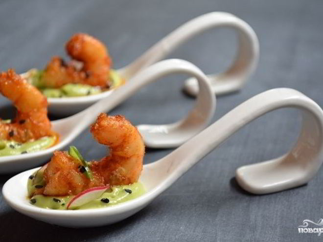 Рецепт мусса из авокадо с креветками