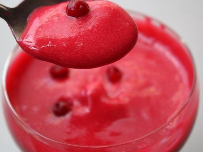 Рецепт мусса из клюквы