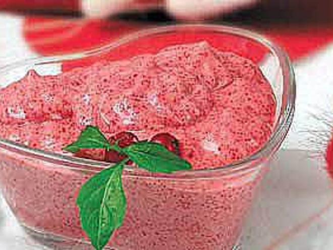 Рецепт мусса клюквенного