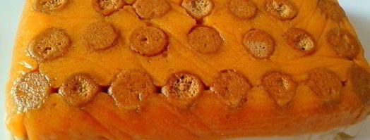 мусс-желе из хурмы, черимойи и амареттини под крем-фрешем. Шаг 13