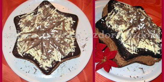 Рождественская звезда с шоколадным муссом