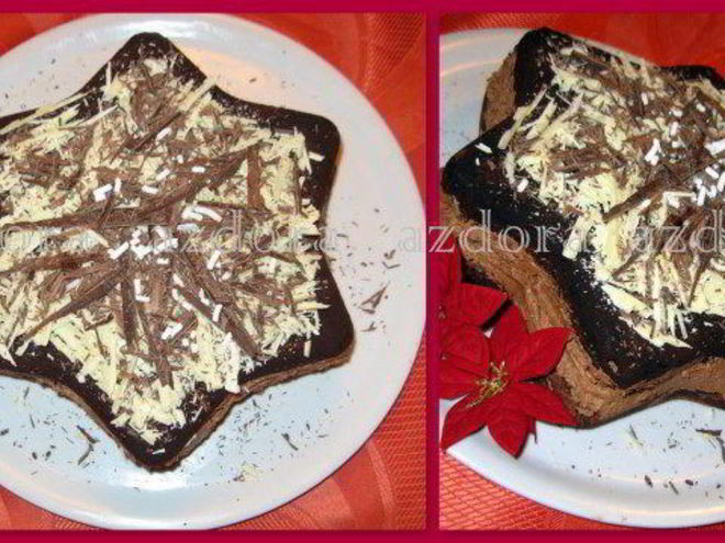 Рецепт рождественской звезды с шоколадным муссом