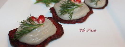 селедочный мусс на свекольных чипсах. Шаг 8