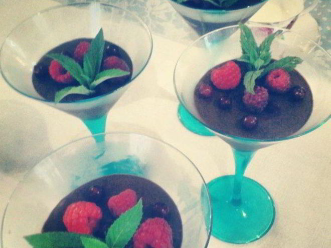 Рецепт шоколадна-ванильного мусс