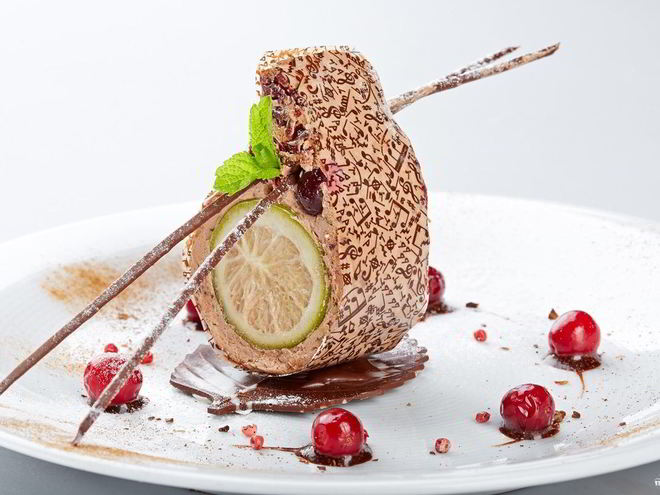 Рецепт шоколадного мусса с клюквой и лаймом