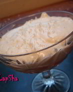 Сливы в сиропе с муссом из белого шоколада