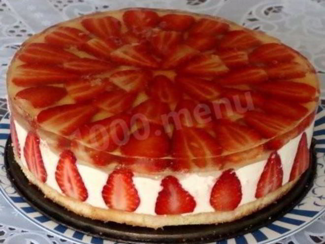 Рецепт торта-мусса клубника с шампанским