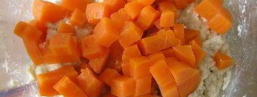 торт-мусс с курицей, шпинатом и черри. Шаг 4