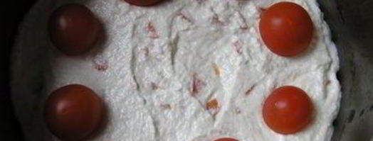 торт-мусс с курицей, шпинатом и черри. Шаг 8