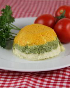 Трехцветный овощной мусс