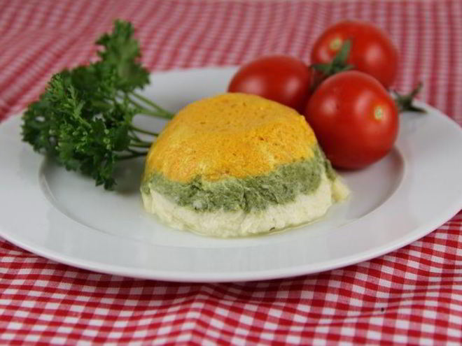 Рецепт трехцветного овощной мусс