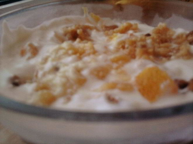 Рецепт творожно-апельсиновыыя мусс с меренгой и апельсинами