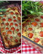 Несладкий клафути с томатами черри и пармезаном