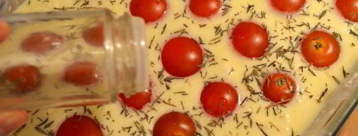 несладкий клафути с томатами черри и пармезаном. Шаг 9