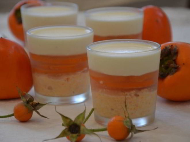 Рецепт панны-котты с хурмой