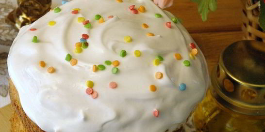 Глазурь для кулича белковая