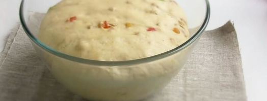 кулич пасхальный медовый на воде с цукатами и изюмом. Шаг 13