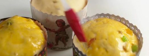 кулич пасхальный медовый на воде с цукатами и изюмом. Шаг 15