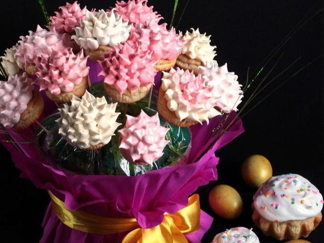 Рецепт куличиков пасхальный букет