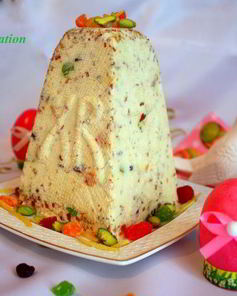 Нежнейшая ванильная Пасха с миндалем и цукатами