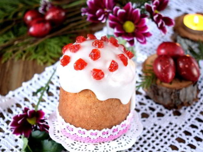 Рецепт пасхального кулича с вишней