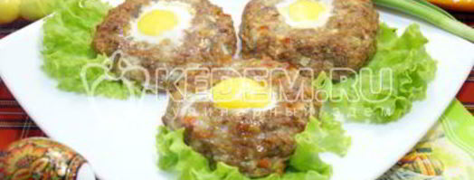 пасхальные мясные колечки с яйцом. Шаг 11