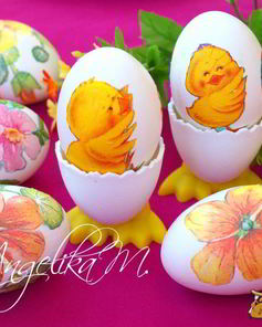 Пасхальные яйца в стиле декупаж