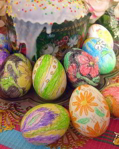 Расписные пасхальные яйца