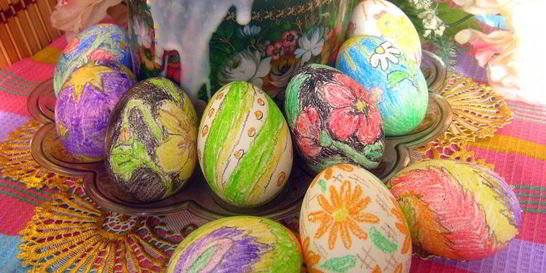 Расписные пасхальные яйца