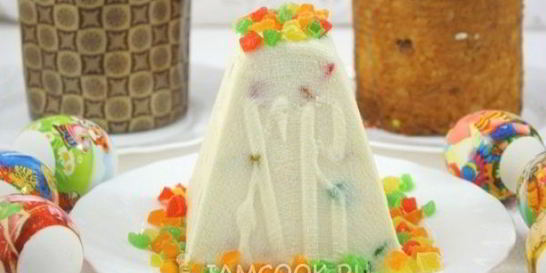 Творожная пасха ванильная с цукатами