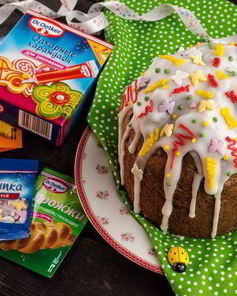 Желтковый кулич с ромом