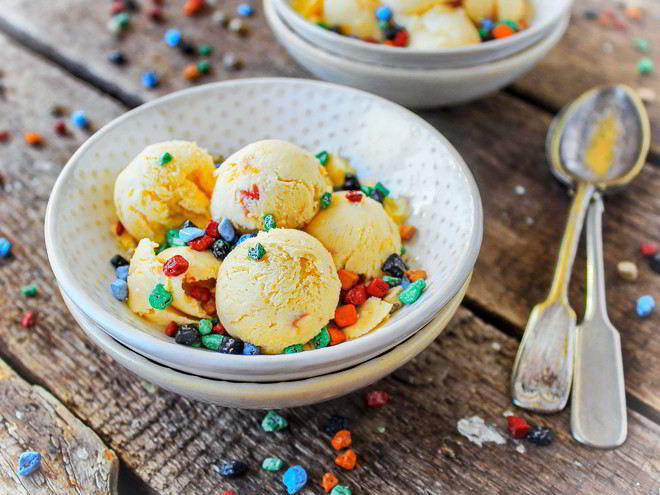 Рецепт семифредо из запеченных персиков с кардамоном