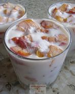 Сливочное желе с фруктами