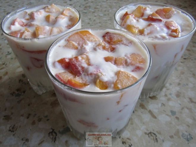 Рецепт сливочного желе с фруктами