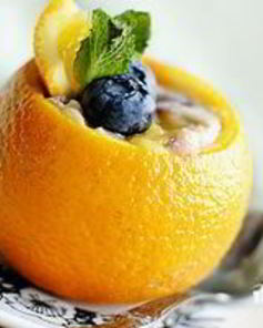 Апельсиново-голубичное суфле