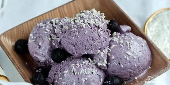 Черничное суфле на маскарпоне