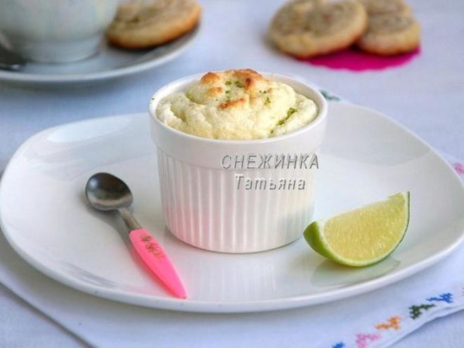 Рецепт лаймового суфле с сыром джюгас