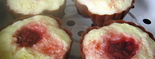 паровое творожное суфле с вишневым конфитюром. Шаг 9