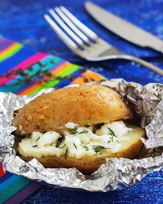 Печеный картофель с суфле из тимьяна