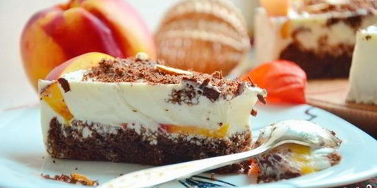 Персиковый торт-суфле