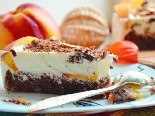 Рецепт персикового торта-суфле